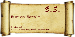 Burics Sarolt névjegykártya